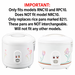 Univen Nonstick Rice Pan Bowl Only fits Zojirushi 5 Cup Model RNC10 and RPC10 PAN IS MARKED B211