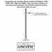 Univen Mixing Shaft Compatible with Hamilton Beach DrinkMaster Mixer Models 727B 727W 729 730C 750RC 990010200