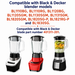 Univen Blender Blade and Gasket Seal Compatible with Black &amp; Decker 401311-201 BL1110 BL1120 BL1130 BL1220 BL1820 BL1830