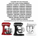 Univen Grooved Dowel Pin Compatible with KitchenAid W10234531 WPW10234531