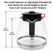 Univen 8 Cup Glass Coffee Maker Carafe Adjustable Height