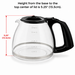 Univen 10 Cup Glass Coffee Maker Carafe fits Moulinex, Tefal and Groupe SEB