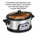 Univen 6 Quart Oval Slow Cooker Crock Pot Liner Compatible with Hamilton Beach  990229300 33861