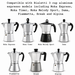 Univen 2.25" (57mm) Espresso Filter and Gasket Seals Compatible with Bialetti 3 Cup Aluminum Espresso Makers