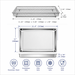 Univen Stainless Steel Baking Tray Pan and Air Fryer Basket Compatible with Cuisinart Airfryer Oven TOA-60 TOA-65 TOA-70