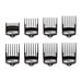 Wahl 3171-500 8 Pack Premium Clipper Cutting Guide Combs with Tray