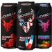 Bucked Up Energy Drink, Variety Pack 16 fl oz - 12 Cans (4 Blood Raz, 4 Rocket Pop & 4 Miami)