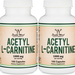 Double Wood Supplements Acetyl L-Carnitine (ALCAR) - 300 Capsules (2 x 150 Capsule Bottles)  TWINPACK