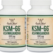 Double Wood Supplements KSM-66 Ashwagandha - 240 Capsules (2 x 120 Capsule Bottles)  TWINPACK