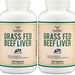Double Wood Supplements Liver Capsules  Grass Fed Beef Liver - 2 x 180 Capsule Bottles TWINPACK