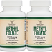 Double Wood Supplements Methyl Folate 1000 Mcg - 2 x 120 Capsule Bottles TWINPACK