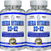 Hi Tech Pharmaceuticals Mega Vitamin D3 + K2 - 2 x 120 Tablet Bottles TWINPACK