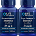 Life Extensions Super Omega-3 EPA/DHA Fish Oil, Sesame Lignans & Olive Extract - 2 x 120 Softgels TWINPACK