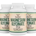 Double Wood Supplements Magnesium Glycinate 400 Mg - 3 x 180 Capsule Bottles  3 PACK