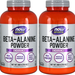 Now Foods Beta Alanine Powder - 1000 Grams (2 x 500 Gram Btls)  TWINPACK