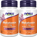 Now Foods Melatonin 5 mg Sustained Release - 2 x 120 Tablet Bottles TWINPACK