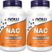 Now Foods NAC N-Acetyl-L-Cysteine 1000 Mg - 240 Tablets (2 x 120 Tablet Bottles)  TWINPACK