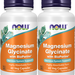 Now Foods Magnesium Glycinate with BioPerine - 120 Capsules (2 x 60 Capsule Bottles)  TWINPACK