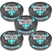 Bucked Up PWR Buck Energy Pouches  Blue Raspberry - 5 Tins/100 Servings Total