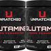Unmatched Nutrition Glutamine (Vegan Fermented Glutamine) - 2 x 60 Servings TWINPACK