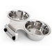 Shor-Line Brand, 1 Quart Double Stainless Steel Bowl System, 1/2" Thumbscrews, Shor-Line P/N:  041.0017.107