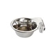 Kennel&#x20;Gear,&#x20;1&#x20;Pint&#x20;Stainless&#x20;Steel&#x20;Bowl&#x20;with&#x20;Left&#x20;Hinged&#x20;Aluminum&#x20;Crate&#x20;Yoke&#x20;System