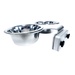 Shor-Line Brand, 1 Pint Double Stainless Steel Bowl with .75" Bar Mount System Shor-Line P/N: 041001743