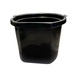 20 Quart Flat-Back Plastic Bucket, Black