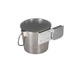 Kennel&#x20;Gear,&#x20;1&#x20;Quart&#x20;Stainless&#x20;Steel&#x20;Crate&#x20;Pail&#x20;with&#x20;Left&#x20;Hinged&#x20;Insert&#x20;Block