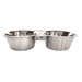 Kennel&#x20;Gear,&#x20;2&#x20;Quart&#x20;Double&#x20;Stainless&#x20;Steel&#x20;Bowl&#x20;with&#x20;Aluminum&#x20;Yoke&#x20;and&#x20;.75&quot;&#x20;Bar&#x20;Mount&#x20;System