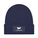 Patch Knit Beanie with Cuff