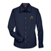 Harriton Ladies' Easy Blend Long-Sleeve Twill Shirt with Stain-Release - Embroidery