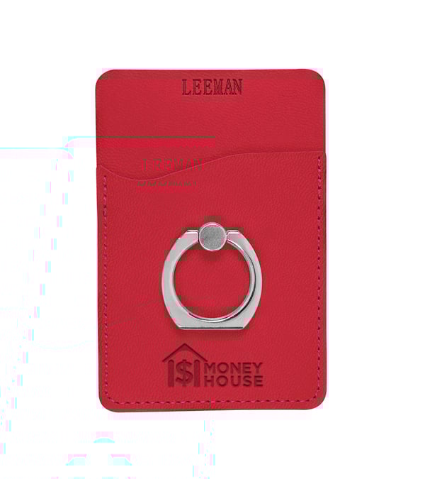 Leeman Tuscany Card Holder With Metal Ring Phone Stand