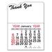 Adhesive Peel-N-Stick® Calendar - Thank You