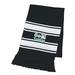 Two-Tone Knit Scarf with Fringe - Embroidered