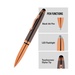 Crowne Triple Function Copper Lighted Pen with Stylus