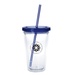 18 oz. Clear Tumbler with Colored Lid