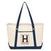 Large Cotton Canvas Sailing Tote Bag