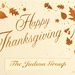 Premium Scattered Thanksgiving Leaves Greeting Card