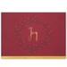 Premium Burgundy Joy Wreath Holiday Card