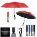 46" Arc Reflective Umbrella With Carabiner Handle