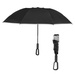 46" Arc Telescopic Inversion Umbrella With Carabiner Handle And 100% rPET Canopy