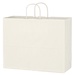 Kraft Paper White Shopping Bag - 16"W x 12-1/2"H