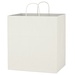 Kraft Paper White Shopping Bag - 14" x 15"