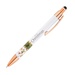 Festive Merry Christmas & Happy New Year Stylus Copper Pen - Full Color Imprint
