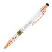 Festive Merry Christmas & Happy New Year Stylus Copper Pen - Full Color Imprint