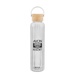 20 Oz. Ribbed Borosilicate Glass Bottle With Bamboo Lid