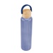 20 Oz. Ribbed Borosilicate Glass Bottle With Bamboo Lid