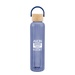 20 Oz. Ribbed Borosilicate Glass Bottle With Bamboo Lid