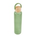 20 Oz. Ribbed Borosilicate Glass Bottle With Bamboo Lid